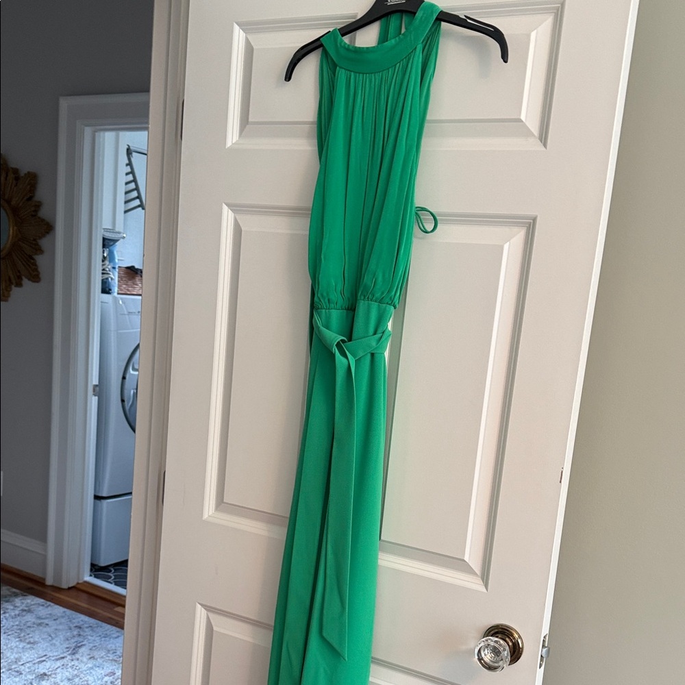 Green Sleeveless Jumpsuit - Picture 3 of 7